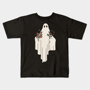 Ghost with flowers Kids T-Shirt